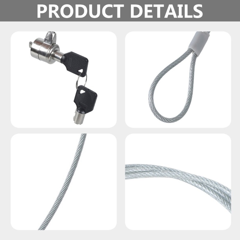 Ppy Notebook Laptop Khóa Máy Tính Dây Cáp An Ninh Có Cho KEY Notebook PC Laptop Chống Trộm Máy Tính Bảng Khóa