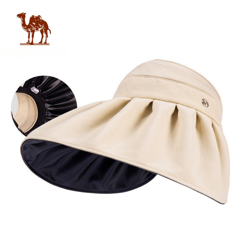 Ảnh Mũ chống nắng CAMEL CROWN dành cho nữ Mùa hè Keo đen chống tia cực tím Vỏ rỗng 1