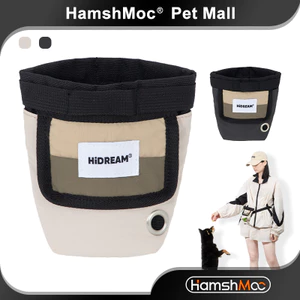 HamshMoc Túi đựng chó bền bỉ Túi đựng đồ ăn nhẹ thú cưng bằng Nylon di động có dây đeo có thể điều chỉnh Túi phân phối cho chó đi bộ ngoài trời
