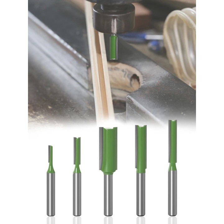 Mũi phay gỗ tạo rãnh vuông 1/4 và 6mm, kích cỡ đa dạng FE123