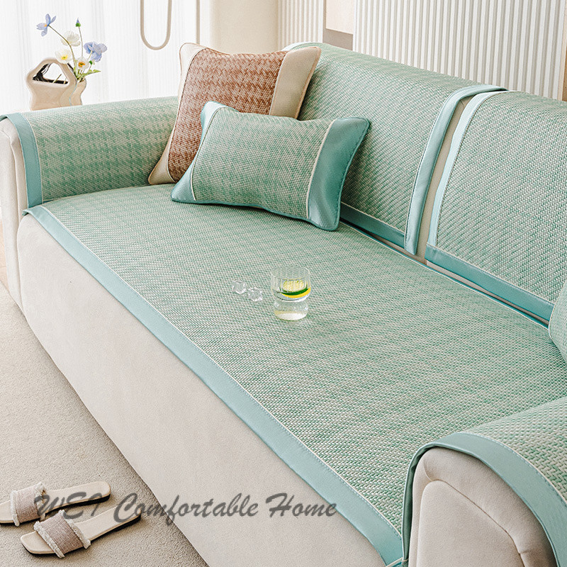 Đệm Sofa Ice Vine Mát Mẻ Không Trượt Chống Móng Mèo Đệm Ghế Vine 2025 Mùa Hè Mới Bọc Sofa