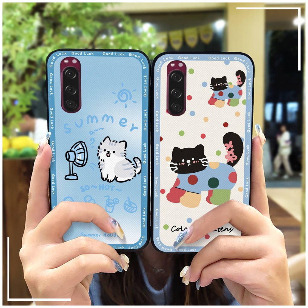 Bảo Vệ Điện Thoại Chống Sốc Ốp lưng Sony Xperia 5 / XZ5 Bền Mềm Ốp Lưng Túi Điện Thoại Bảo Vệ Chống Bụi TPU Hoạt Hình Dễ Thương Chống Va Đập Vỏ Di Động Chống Bụi Bẩn