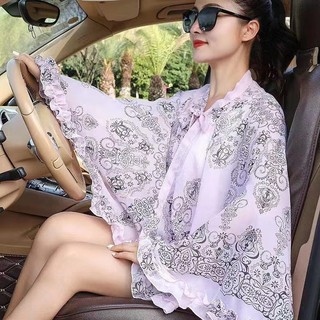 Khăn choàng chống nắng Lái xe tiện dụng Dụng cụ chống tia cực tím Khăn lụa nữ mùa hè đi xe đạp Áo choàng che nắng du lịch Quần áo chống nắng
