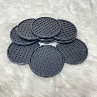 [Giá Xưởng] Combo 10 Lót Ly Nhựa Dẻo Màu Đen FACO – Dẻo Bền, Chống Trượt,  Dùng Cho Quán Ăn, Cà Phê