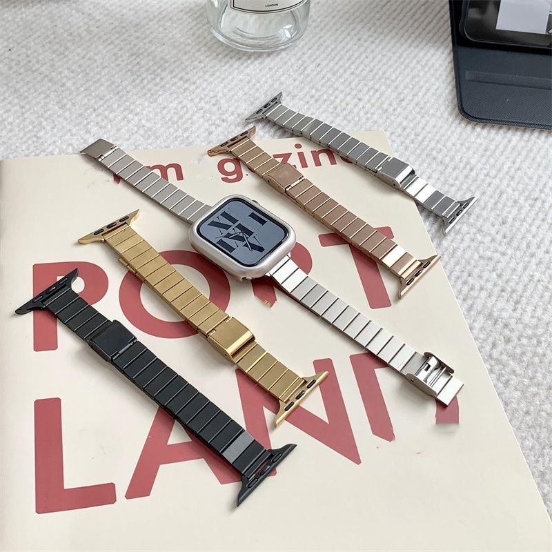 Dây đeo bằng thép không gỉ S11 S11 cho Apple Watch S11 band Ultra 2 49mm Series 10 46MM 42mm 44mm 45mm 41mm Vòng tay kim loại nữ cho IWatch 9 8 7 6 SE 5 4 3
