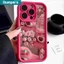 ibumpers Ốp Lưng IPhone Đẹp Hoa Hồng Dâu Họa Tiết Gấu Ốp Điện Thoại Dày Dặn Silicon Mềm Chống Sốc Chống Bẩn Cho IPhone 16 15 14 12 13 11 Pro Max IP 7 8 Plus X XS XR