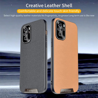 Redmi NOTE10 NOTE 10 NOTE 10S NOTE10 M2101K7AI M2101K7AG NOTE10S XIAOMI POCOM5S 2207117Ốp điện thoại bảo vệ chống rơi camera kim loại BPG, vỏ bảo vệ kết cấu da cao cấp