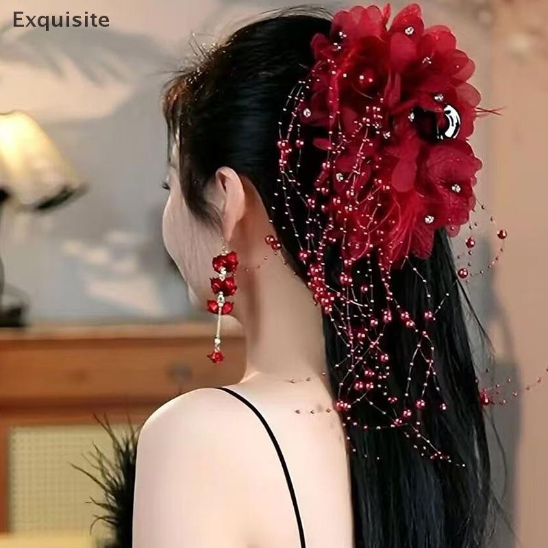 [Tinh tế] Tính khí thanh lịch sel dành cho nữ Cô gái Kẹp lớn phóng đại Phụ kiện tóc thời trang Quà tặng [th]