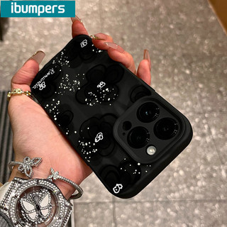 ibumpers Ốp Lưng iPhone Xinh Họa Màu Đen Tiết Hoa Ốp Điện Thoại Silicon Mềm Chống Sốc Chống Bẩn Cho Iphone 16 15 14 12 13 11 Pro Max IP 7 8 Plus X XS XR