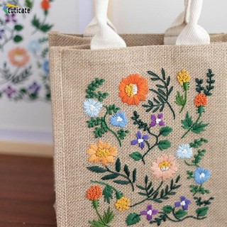 Cuticate DIY Túi Thêu Có Đồ Dùng Cross Stitch Kits Bé Gái Quà Tặng Túi Xách Làm Thủ Công Túi Bảo Quản Thêu Người Lớn