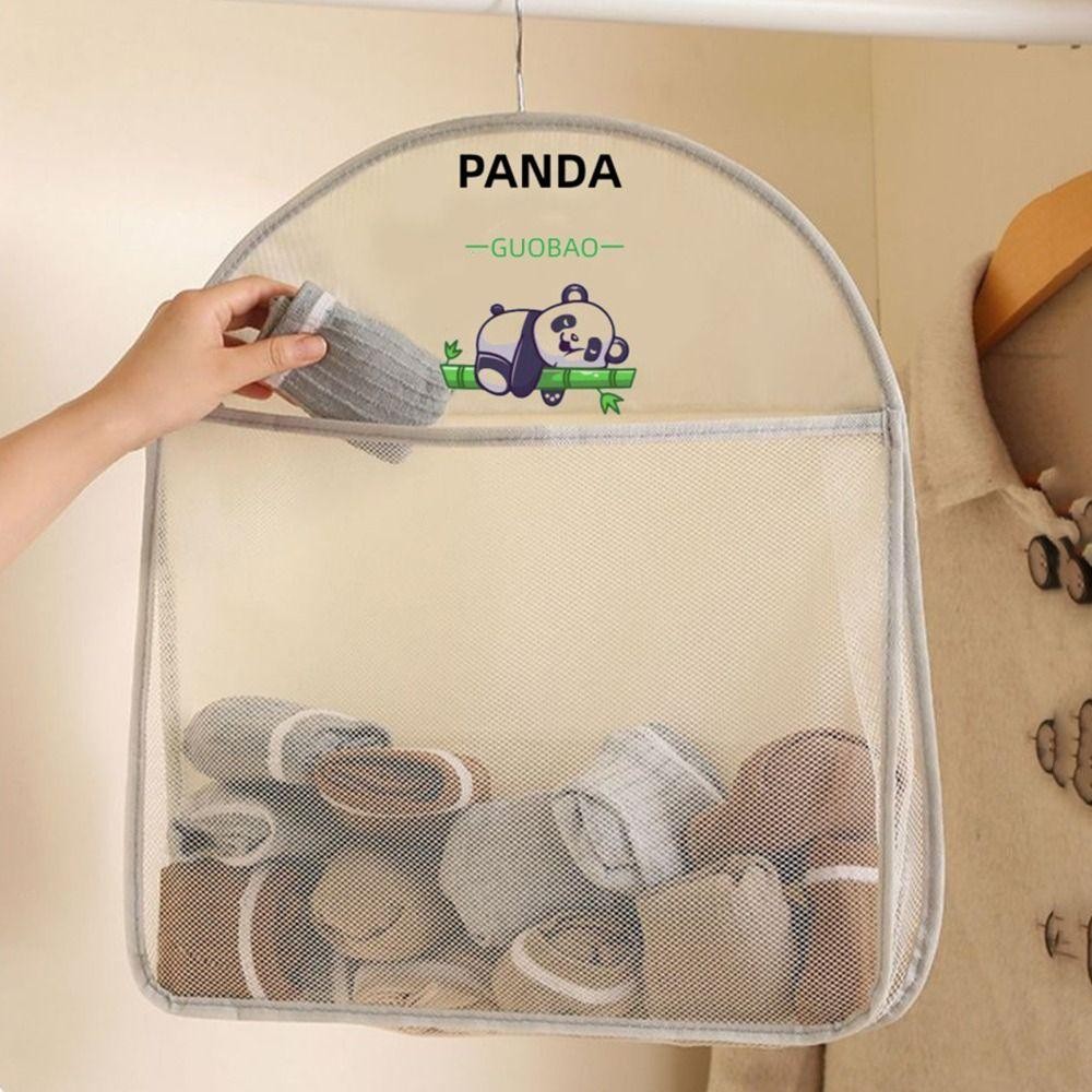 Túi đựng tất MONOSTYLE, Tiết kiệm không gian Tủ quần áo treo Túi lưới lưu trữ, Túi sắp xếp lưới gấu trúc dung lượng lớn nhiều lớp đa chức năng