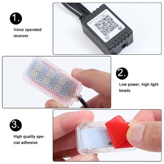 Lookshow 4 Cái / bộ 12V 5V USB LED Nội Thất Ô Tô Khí Quyển Đèn Nền Môi Trường Xung Quanh Tâm Trạng Đèn Chân Ứng Dụng Trang Trí Đèn Điều Khiển Từ Xa Phụ Kiện Tự Động Q5X6