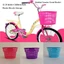 NEWIDEA 12-20 Inch Bảo Quản Xe Đạp, Giỏ Xe Đạp Trẻ Em 5 Màu Rỗng, Nhựa Cao Cấp Nhiều Màu Tay Ga Tay Lái Giỏ Phía Sau Phụ Kiện Đi Xe Đạp