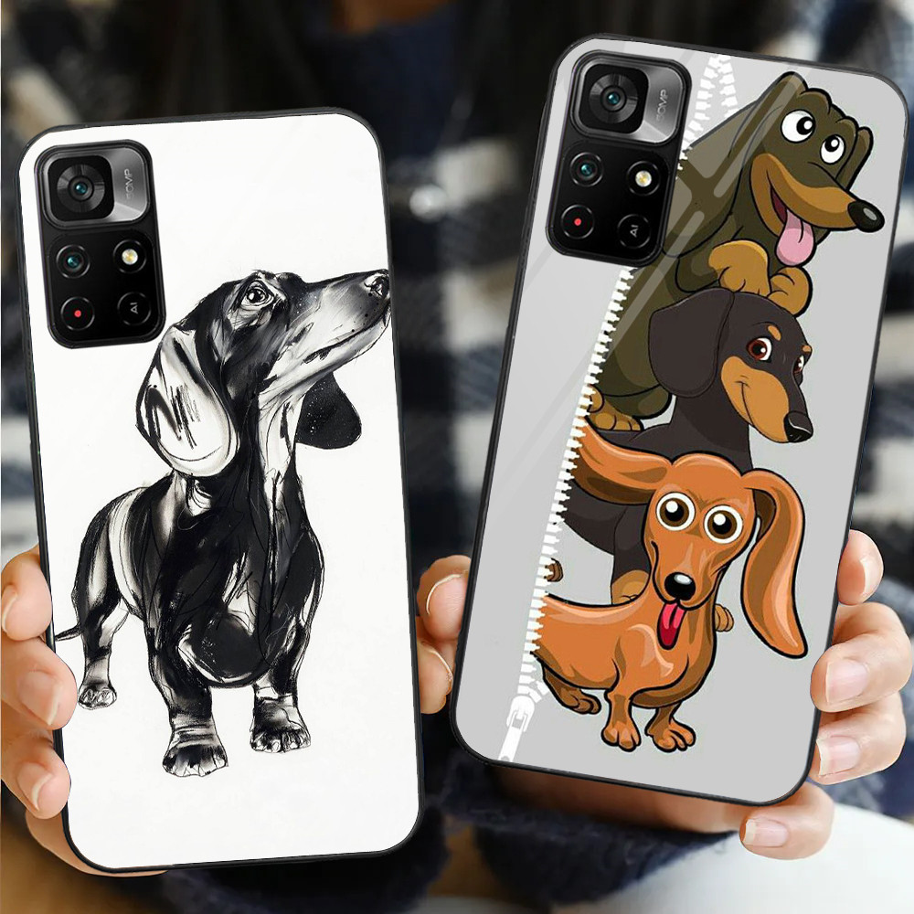 Ốp Điện Thoại Kính Chó Dachshund Cho Xiaomi POCO F3 F4 F5 M3 M4 M5 M6 4G X3 X4 GT NFC X5 X6 PRO 5G