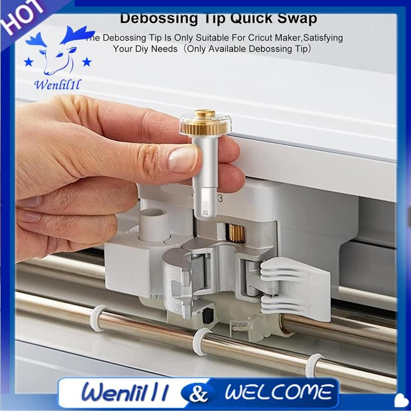 2 Chiếc Đầu Khắc Và Đầu Debossing Mịn Cho Cricut Maker 3 / Maker Máy Cắt Debossing Dụng Cụ