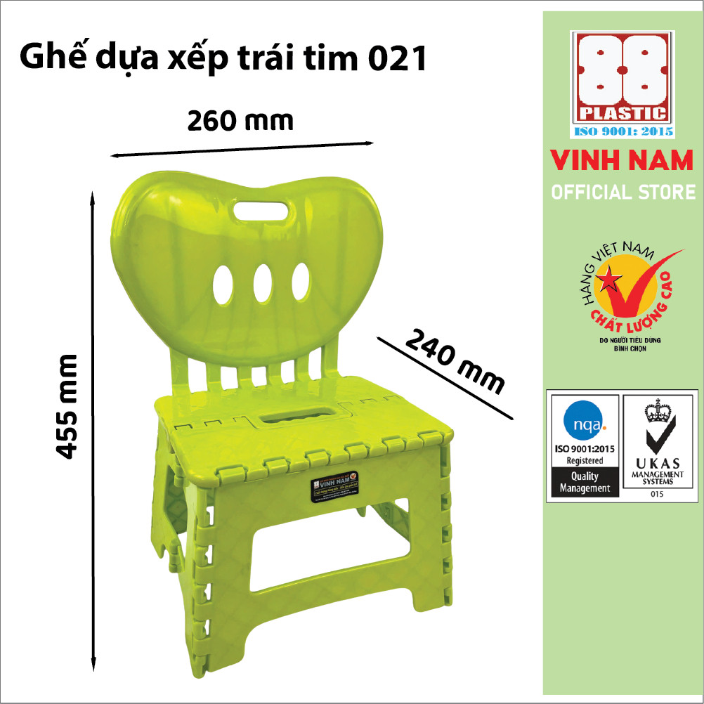 Ghế Xếp Kiểu Dáng Dễ Thương Vinh Nam Plastic Ghế Xếp Trẻ Em Hình Gấu Ghế Xếp Dựa trái Tim Mã 021 017