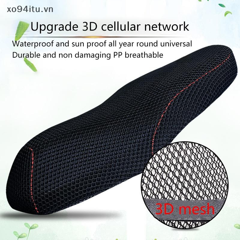 Xoitu 1PC Thoáng Khí Xe Tay Ga Ghế Mùa Hè Mát 3D Lưới Xe Máy Bọc Đệm Chống Trơn Trượt Lưới Bảo Vệ VN