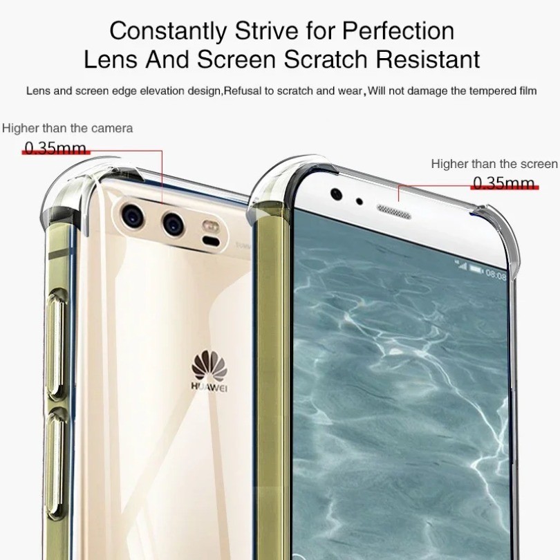 Ốp Điện Thoại Túi Khí Sang Trọng Cho Huawei P10 Plus Lite P10Plus P10Lite Funda Ốp Lưng Silicon Mềm Chống Sốc Trong Suốt Chính Hãng