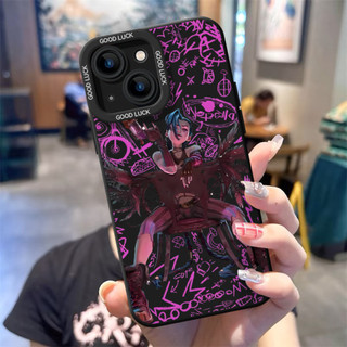 Ốp điện thoại di động sơn thời trang Jinx cho iPhone16 / 15 / 14 / 13 / MINI / 12 / 11 / Pro MAX / X / XS / XR / 7 / 8 / 6 Vỏ bảo vệ toàn diện bằng silicon lỏng chống sốc và chống rơi