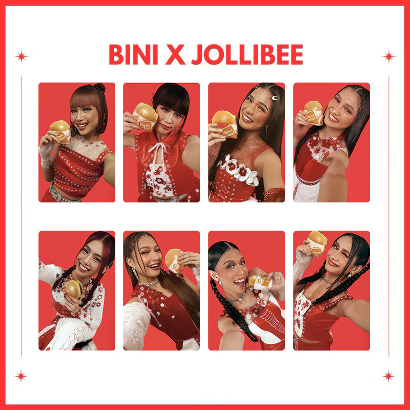 8-10 chiếc BINI Jollibee hamburger Photocard Tôi cảm thấy tốt PANTROPIKO CHERRY TRÊN Lomo Cards Aiah Colet Maloi Gwen Stcey Mikha Jhoanna Sheena Bưu thiếp YM