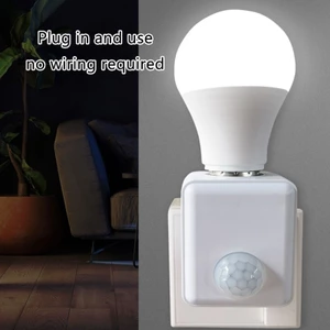 WU Năng Lượng Hiệu Quả E27Light Adapter Cảm Biến Chuyển Động Ổ Cắm Đèn Quá Tải Bảo Vệ
