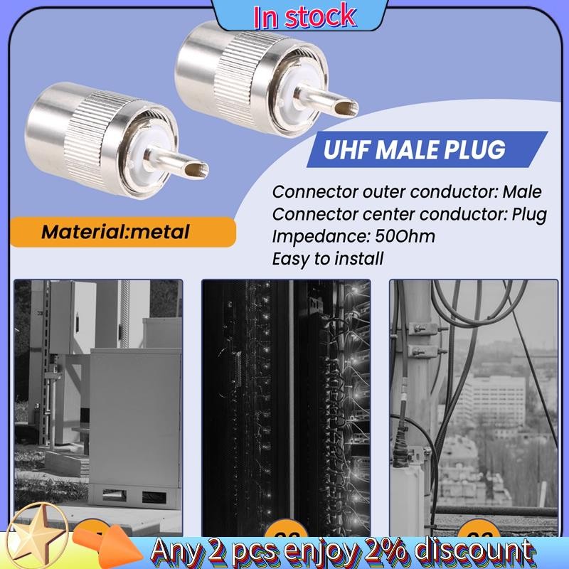 Còn hàng-10 chiếc Đầu nối UHF nam PL259 cắm hàn RG8 RG213 LMR400 7D-FB cáp bạc