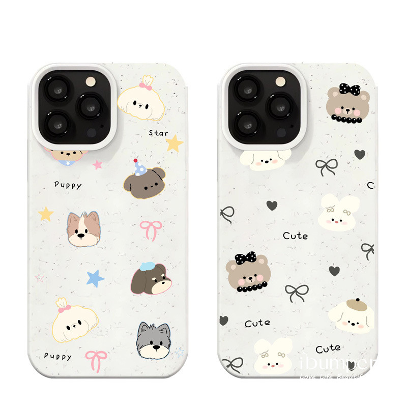 ibumpers Ốp Điện Thoại iPhone Họa Tiết Động Vật Nơ Vui Nhộn Đơn Giản Cho IPhone 16 15 14 12 13 11 Pro Max IP 7 8 Plus X XS XR Ốp Lưng Ống Hút Lúa Mì Phân Hủy Thân Thiện Với Môi Trường