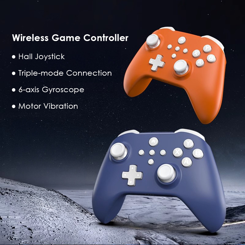 Maoedge Hall Joystick Bộ điều khiển trò chơi không dây Con quay hồi chuyển Tay cầm chơi Game Bluetooth cho Nintendo Switch Bộ điều khiển điện thoại PC