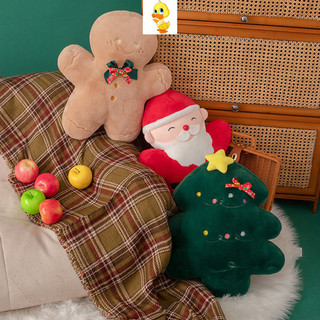 PLUS✨Chất lượng cao✨Ông Già Noel Cây Giáng Sinh Bánh Gừng Người Sang Trọng Ném Gối Trẻ Em Ngày Lễ Quà Tặng Sáng Tạo Vui Nhộn Sang Trọng Đồ Chơi Quà Tặng Giáng Sinh