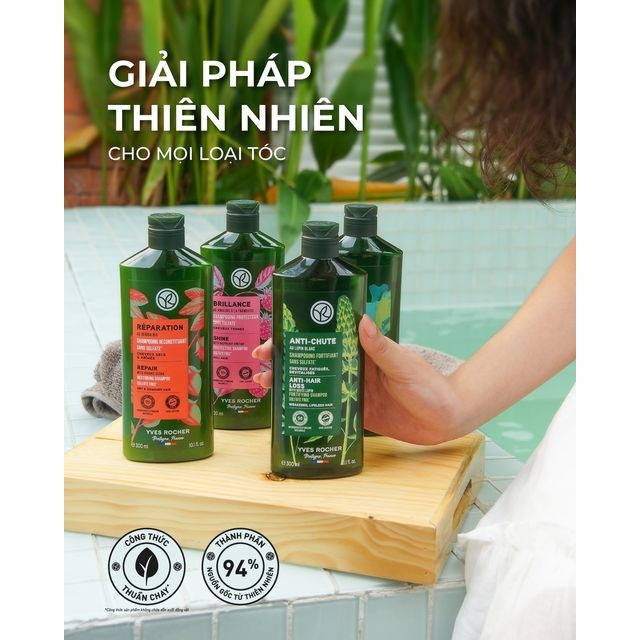 Ảnh Dầu gội thiên nhiên Không Sulfate Không Silicone Yves Rocher Shampoo 300ml (nhiều phân loại) 4
