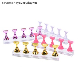 [savemoneyeveryday] 1 Bộ Giá Đỡ Móng Tay Thực Hành Kệ Trưng Bày Pha Lê Acrylic [vn]