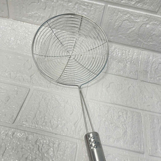 [Giá Xưởng] Vợt chiên inox vớt ráo dầu cán dài có móc treo tiện lợi - Vợt vòng cán inox vớt thức ăn lẩu chiên