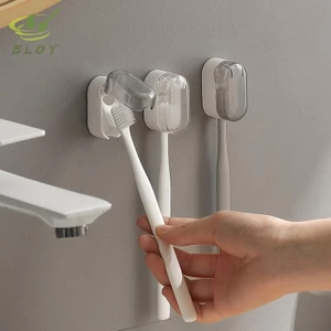 Hộp đựng bàn chải đánh răng không đục lỗ Tiết kiệm không gian Treo tường Hộp sắp xếp chống bụi Phòng tắm Giá để bàn chải đánh răng tự dính VN