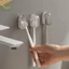 Hộp đựng bàn chải đánh răng không đục lỗ Tiết kiệm không gian Treo tường Hộp sắp xếp chống bụi Phòng tắm Giá để bàn chải đánh răng tự dính VN