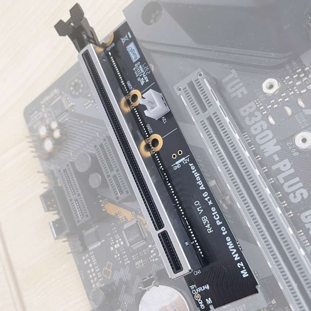 ADT-Link M.2 M Key NVME Sang PCI-E X4 Riser Adapter Card SATA Power Adapter PCB Board Cho M.2 NVME 2280 / 2260 SSD
