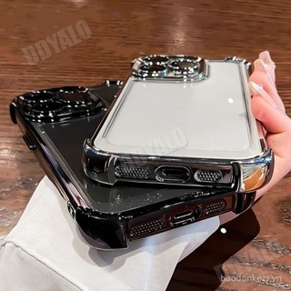 Ốp lưng mạ sang trọng cho Honor X9B X9A Magic 4 5 6 Pro 5G, túi khí với kính camera, ốp điện thoại mềm trong suốt chống sốc