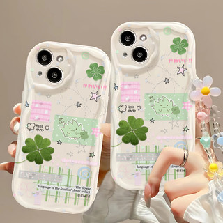 Ốp điện thoại cỏ ba lá dễ thương Ins cho OPPO Reno14 Pro 14F A5 Pro A5X A5i Wave Ốp lưng TPU mềm