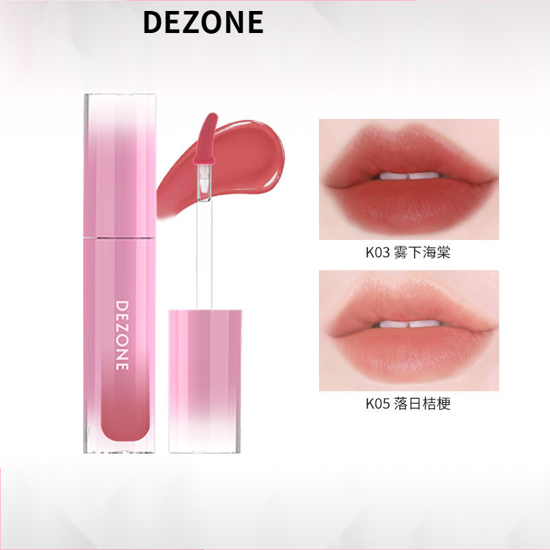 DEZONE Son môi dạng sương nước, son matte không dính cốc PKCI