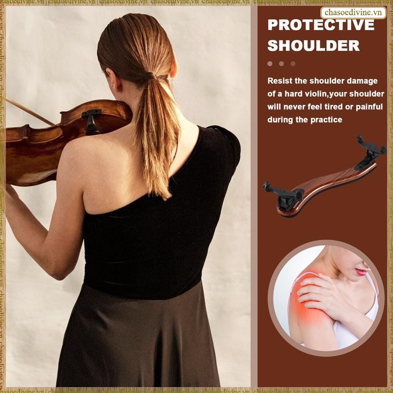 [K O G X] Hỗ trợ vai đàn Violin chuyên nghiệp 3 / 4 4 / 4 Phụ kiện vai đàn Violin bằng gỗ phong có thể điều chỉnh