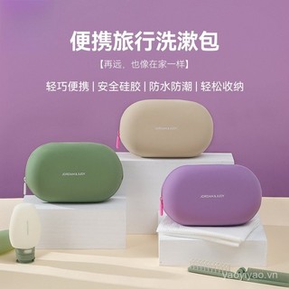 [Túi đựng đồ vệ sinh & mỹ phẩm silicone chống nước & di động · Dung tích lớn] |   Bộ tổ chức lưu trữ di động thân thiện với du lịch |   Túi lưu trữ đa chức năng phong cách Ins dễ thương