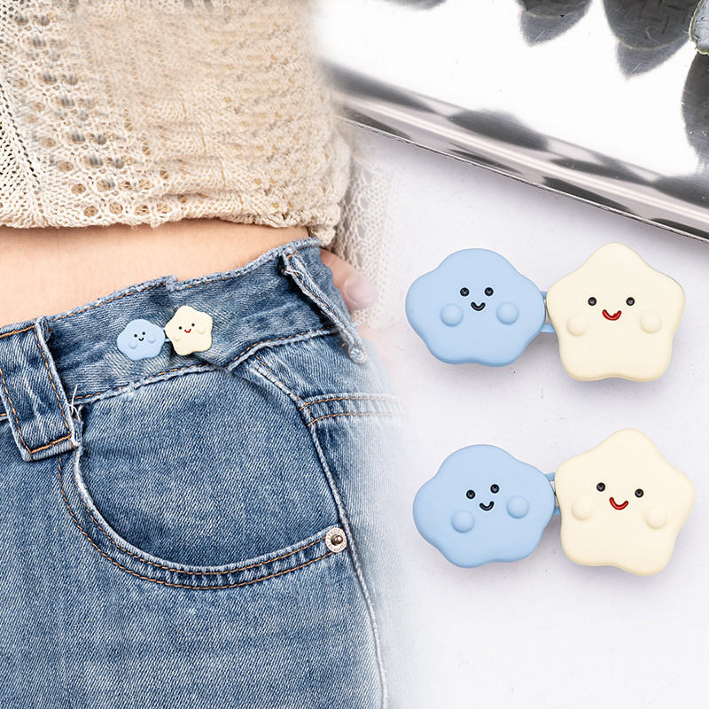 [YUNYUAN] Khóa thắt lưng đám mây Nút thắt lưng liền mạch có thể tháo rời Quần jean thay đổi kích thước eo