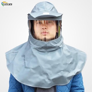 Khăn choàng bảo vệ Cuticate Hood Ống kính trong suốt Bảo vệ công việc Chống bụi gió Chống bảo vệ