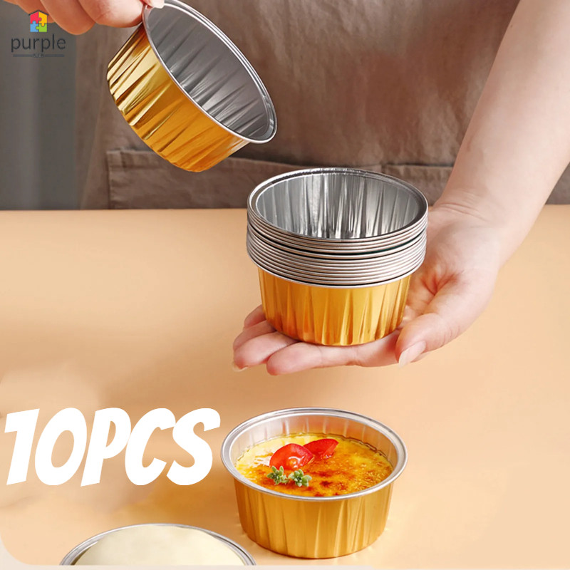 10 Chiếc Nồi Chiên Không Khí Đa Năng Có Thể Tái Sử Dụng Lò Nướng Thực Phẩm Ly Nướng Bánh - Nhôm Lá Pudding Khuôn Cho Nhà Bếp Thương Mại
