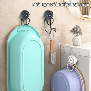 Móc Treo Thau Chậu Nhà Tắm ECO Hút Chân Không Chịu Lực, Giá Cốc Hút Treo Đồ Đa Năng Không Khoan Đục