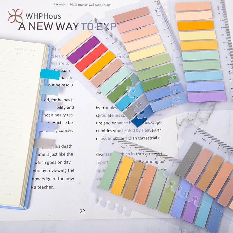RUA 200 Tờ Morandi Dính Tab Dán Ghi Chú Tab Trang Đánh Dấu Dán Notepad Sách Ghi Chú Trường Văn Phòng Đồ Dùng Dễ Thương Mới