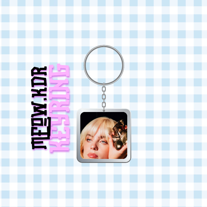 Móc khoá nhựa/Keyring ca sĩ Billie Eilish (Đọc mô tả để biết thêm thông tin)