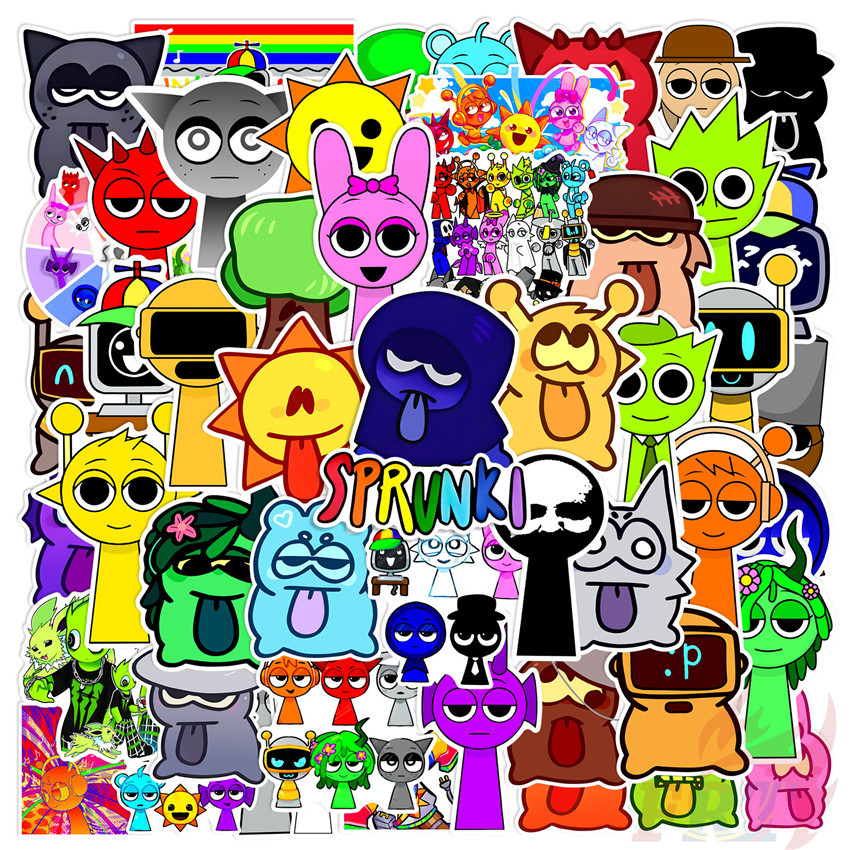Incredibox . Sprunki Series 01 Stickers 50Pcs/Set Fashion DIY ...