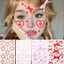 Nhãn dán mặt nơ đầy màu sắc - Miếng dán trang phục tiệc - Bánh ngọt kim cương giả Love - Hình xăm giả hình ngôi sao - Đề can Cosplay - Tự dính, Chống thấm nước - Trang trí nghệ thuật DIY