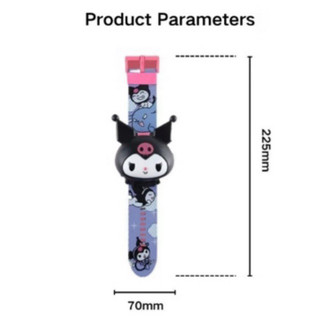 Đồng Hồ Chiếu Hình Kuromi,Labubu,Capybara , Cinamarol 3D Điện Tử Cho Bé Trai Bé Gái