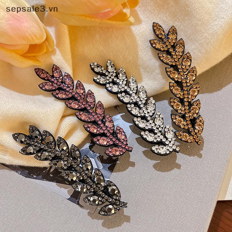 # VN # Phụ Kiện Tóc Thanh Lịch Lấp Lánh Hợp Thời Trang Kẹp Tóc Sáng Kim Cương Giả Barettes Kẹp Tóc Hình Lúa Mì.
